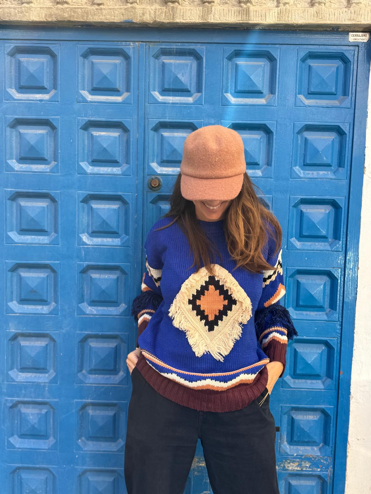 Jersey de Punto Boho Chic con Flecos
